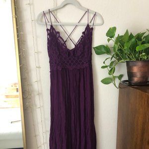 Free People FP One Adella Maxi Slip Plum Size Medium